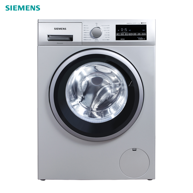 西门子(SIEMENS) XQG62-WS12K2691W 6.2公斤 变频 纤薄机身 除菌液程序 滚筒洗衣机(锻光银)
