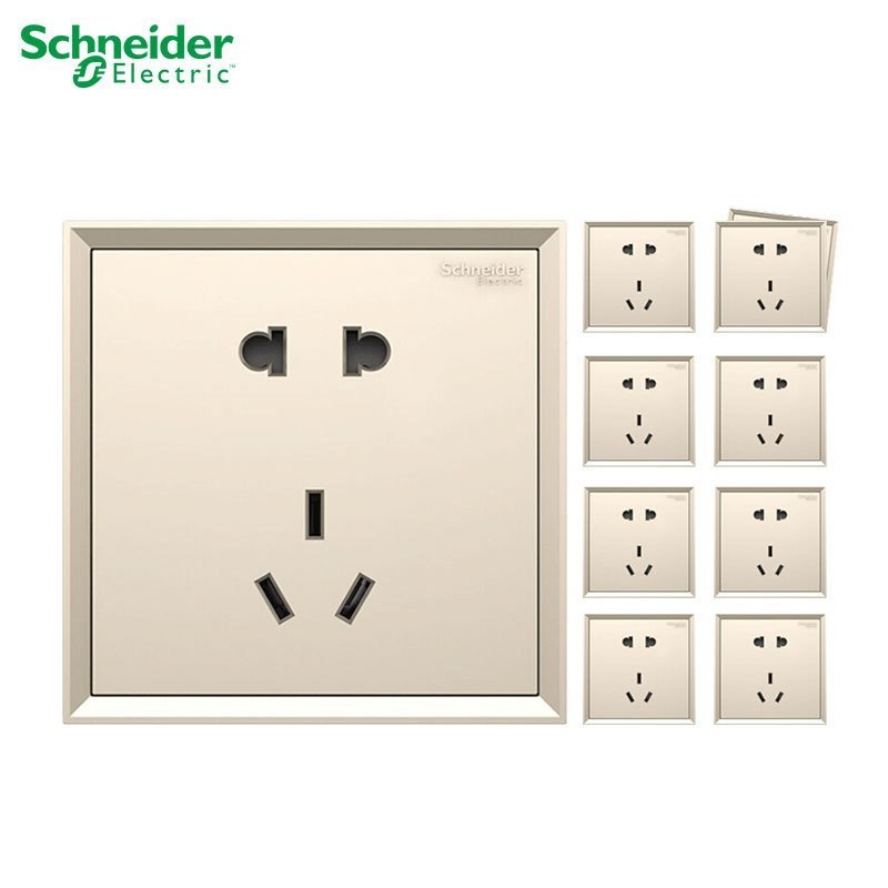 施耐德电气(schneider electric)皓朗系列格调金 家用86型开关插座