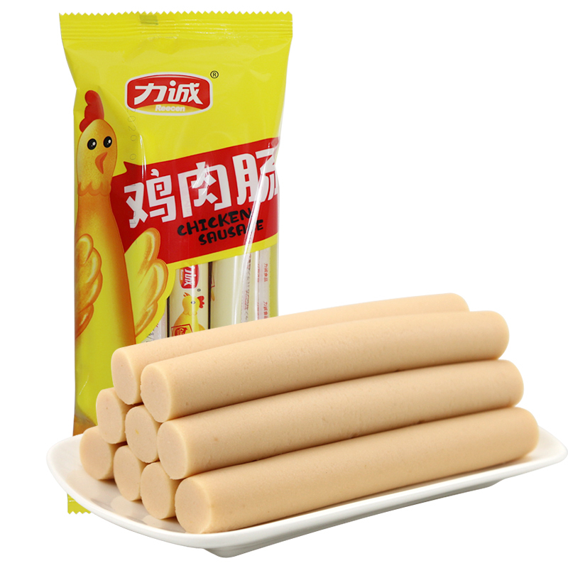 力诚鸡肉肠26g8支袋装休闲零食方便食品即食火腿肠整箱批发香肠视频