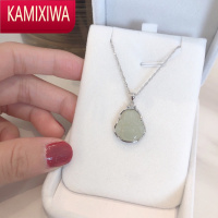 KAMIXIWA和田玉佛公葫芦吊坠S银加包边玉石玉佛女款项链闺蜜礼物