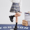 [2.5折价64.2元叠加优惠券]唐狮春夏新款格子半身裙女学院风jk裙少女系刺绣百褶裙送领结