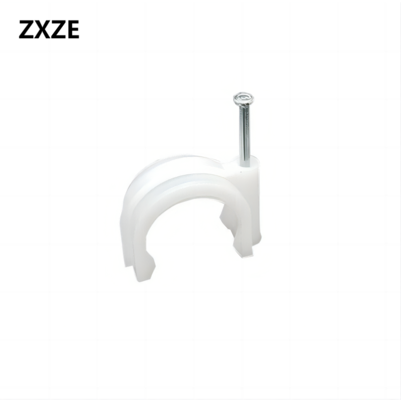 ZXZE 钢钉线卡 Φ6mm 电线固定线卡管卡水泥墙钉圆形网线钉子 理线器卡扣卡钉