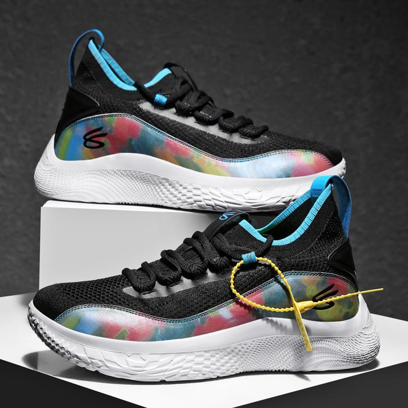 尘贺库里8低帮实战篮球鞋网布透气运动鞋后卫轻便防滑大童春季男训练6