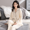 春秋款长袖睡衣女款纯棉2025年新款春夏季大码可外穿家居服