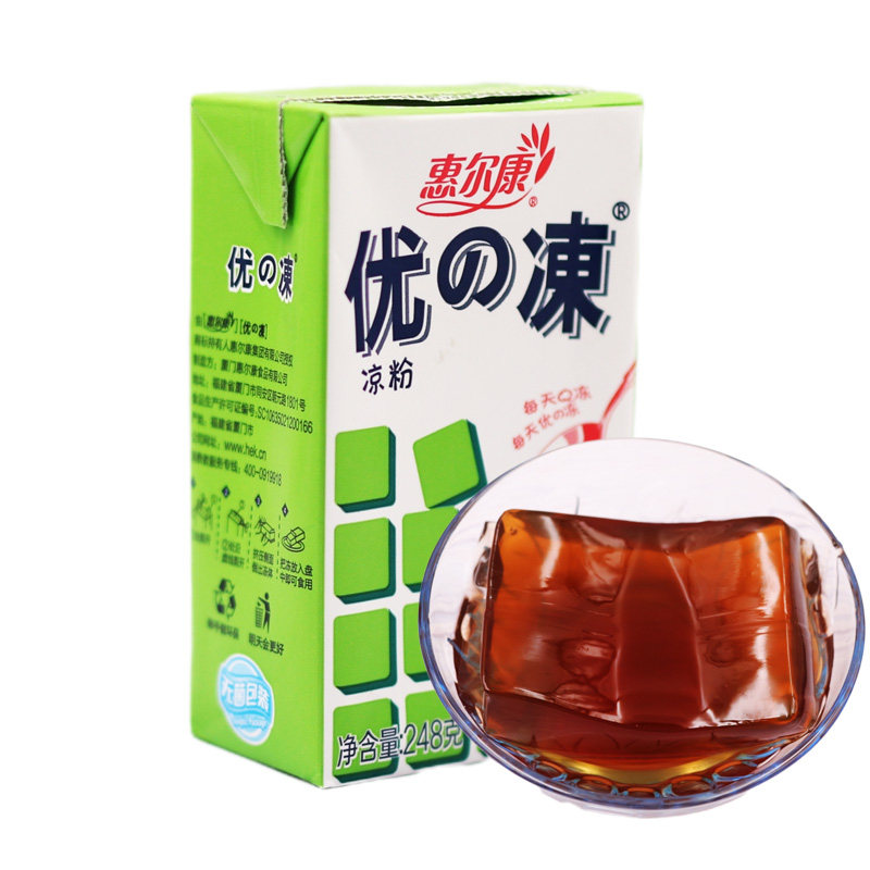 惠尔康优の冻凉粉248g*16盒装整箱仙草吸的冻凉茶盒装