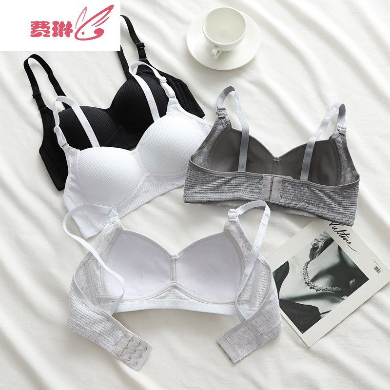 无钢圈聚拢调整型文胸套装内衣女小胸平胸罩胸衣高中学生少女大学费琳