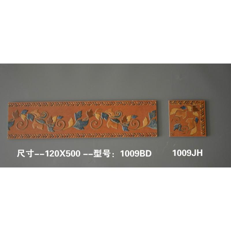 波打线客厅瓷砖地中海美式踢脚线腰线仿古地脚线120x500壹德壹