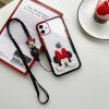 苹果11手机壳透明布纹熊xrxs挂绳iPhone78Plus钢化膜6s米妮Promax 亚克力立体米妮[壳+挂绳]