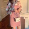 2021春秋新款胖mm洋气减龄背带连衣裙套装女小个子碎花衬衫两件套 3733单件背带裙 3XL 建议[141-160斤]
