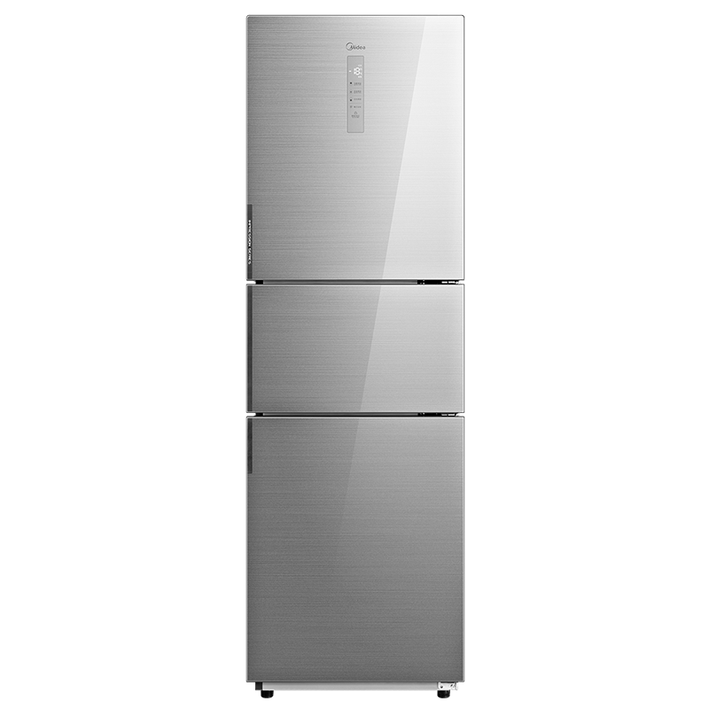 美的(Midea)261升三门冰箱 一级能效 风冷无霜 铂金净味 变频家用电冰箱 冰川银 BCD-261WTGPM