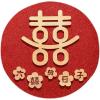 结婚对联男方大门布置婚房装饰婚联女方娘家房间喜帘婚庆用品HQ大喜的日子红喜