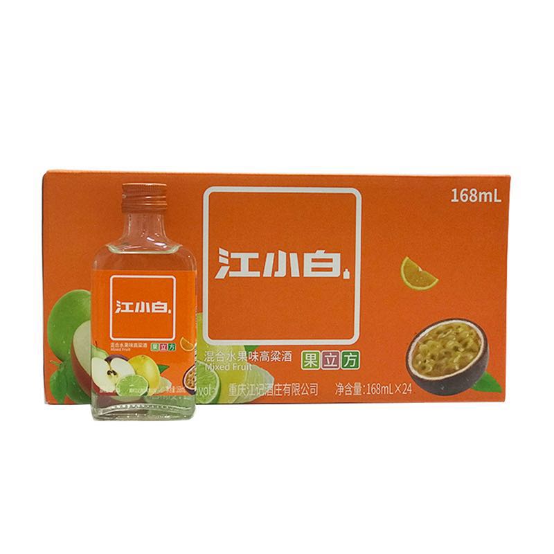 江小白果味混合水果味 白酒高粱酒水果味高颜值低度15度168ml网红款 24瓶整箱装