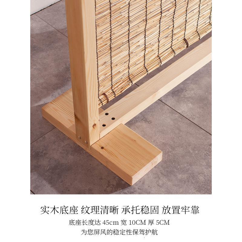 BONJEAN屏风隔断墙客厅简约现代中式实木隔断屏风办公桌座屏移动玄关茶室