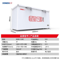 星星(XINGX) BD/BC-519E 519升冰柜 冷柜 卧式大容量商厨商用保鲜设备 深冷速冻 电脑温控