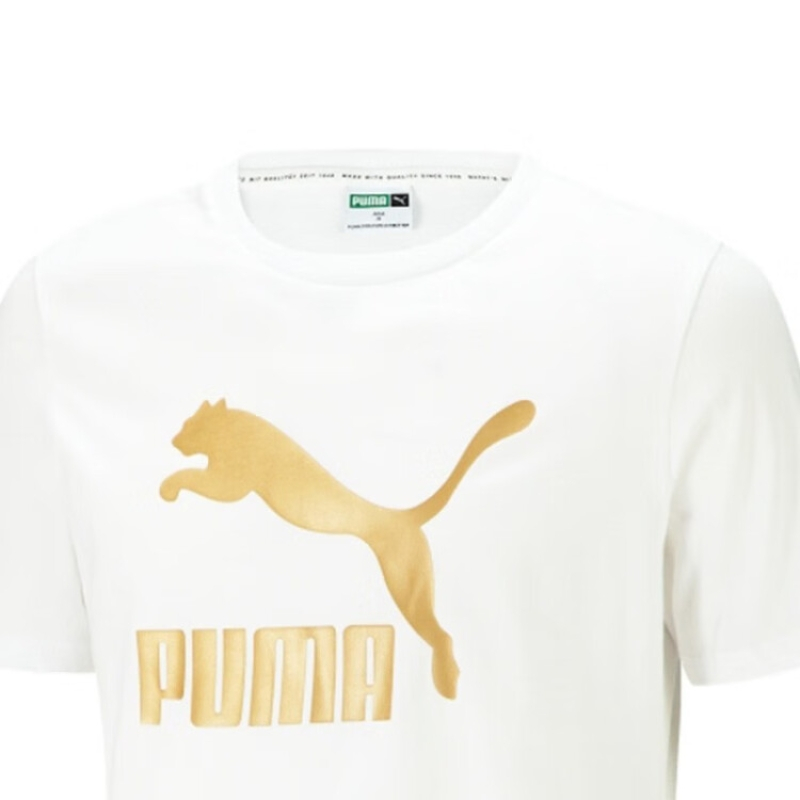 彪马(PUMA) 男子纯棉透气运动休闲圆领短袖T恤 621559-02 S