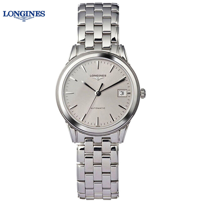 浪琴(LONGINES) 军旗系列 休闲日期 银色表盘 机械男士表L4.774.4.72.6