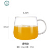 玻璃带把早餐杯带盖大容量牛奶杯燕麦片大肚杯圆趣水杯耐热可微波 封后 直身款-465ml玻璃杯