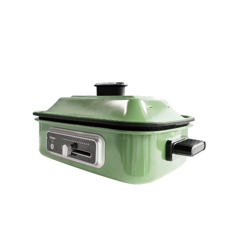 海尔(Haier)多功能烹饪锅HDR-FLJ2502B多用途烧烤锅电火锅家用电蒸锅煮炒一体锅电烤锅