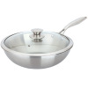 美厨 MCGU-YY32 304不锈钢炒锅 带盖锅具32cm