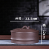 竹段二饼紫砂茶叶罐 不粉浆 宜兴紫砂茶叶罐陶瓷普洱七饼缸大号码存储茶盒密封米桶家用醒茶具