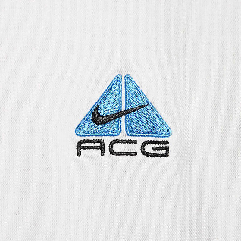 Nike ACG 刺绣字母印花休闲直筒短袖T恤 男款 山峰白 DQ1816-122