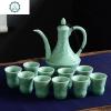 陶瓷酒具套装 青瓷酒壶传统 中式家用酒盅 小酒杯白酒酒 封后 势如破竹普通包装