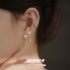 999纯银如意结耳线女耳钉耳环耳饰圆珠防丢小众设计配饰