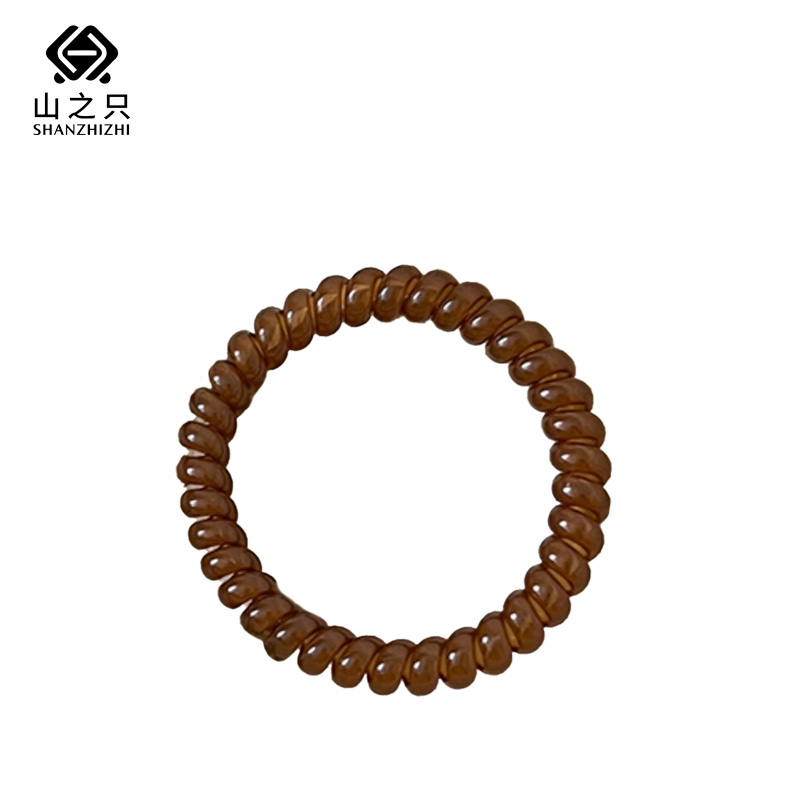 山之只 简约百搭头绳发圈 棕色 根