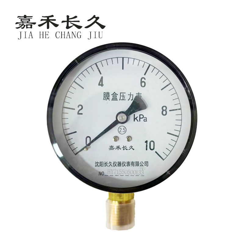 嘉禾长久+膜盒压力表检测定制型+YE60+块 0-10Kpa
