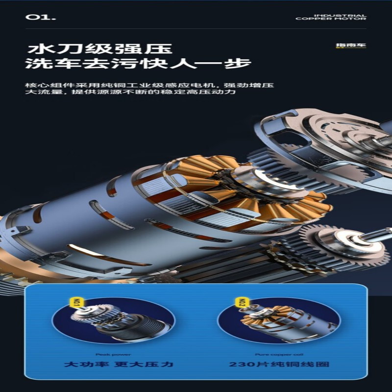 指南车洗车机家用220V大功率神盾12带滚轴