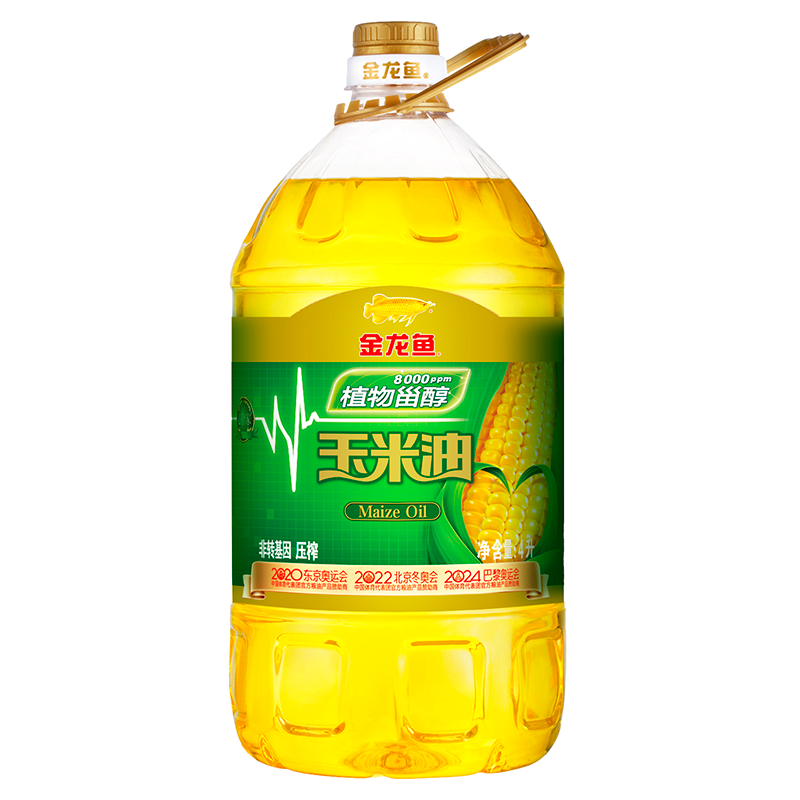 金龙鱼植物甾醇8000PPM玉米油食用油4L高清大图