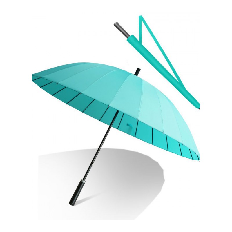 乐拼购其他品牌雨衣雨伞太阳伞男士24骨长柄雨伞加大加固加厚大号双人长把超大黑色直柄商务男s 24骨加大湖蓝