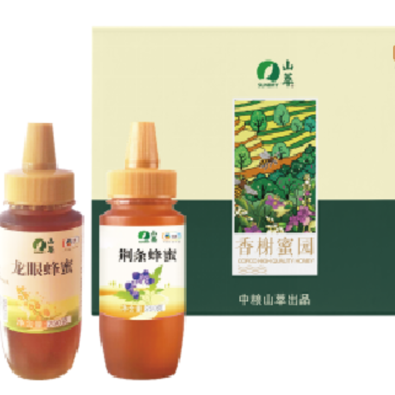 中粮福临门 山萃香榭蜜园 蜂蜜礼盒 250g*2瓶