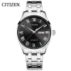 西铁城(CITIZEN)手表 自动机械不锈钢黑盘男表NH8360-80EB