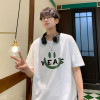 [1.5折价33元]唐狮夏款短袖男短袖T恤男士短袖T恤男前胸印花圆领短袖T恤
