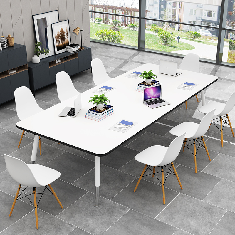 会议桌长桌简约现公家具小型开会桌子员工洽谈桌会议桌椅组合视频