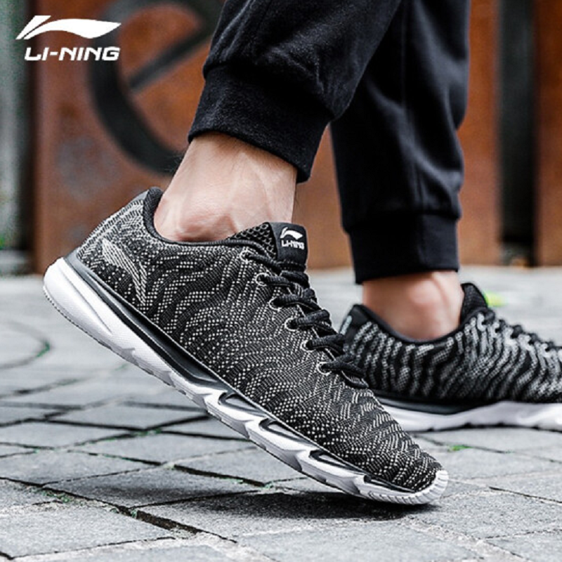 中国李宁运动鞋男鞋正品透气一体织情侣跑鞋防滑减震旅游训练休闲跑步