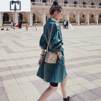 SUNTEK欧洲站皮衣女2020年春秋新款韩版中长收腰款英伦风休闲百搭外套潮外套短外套
