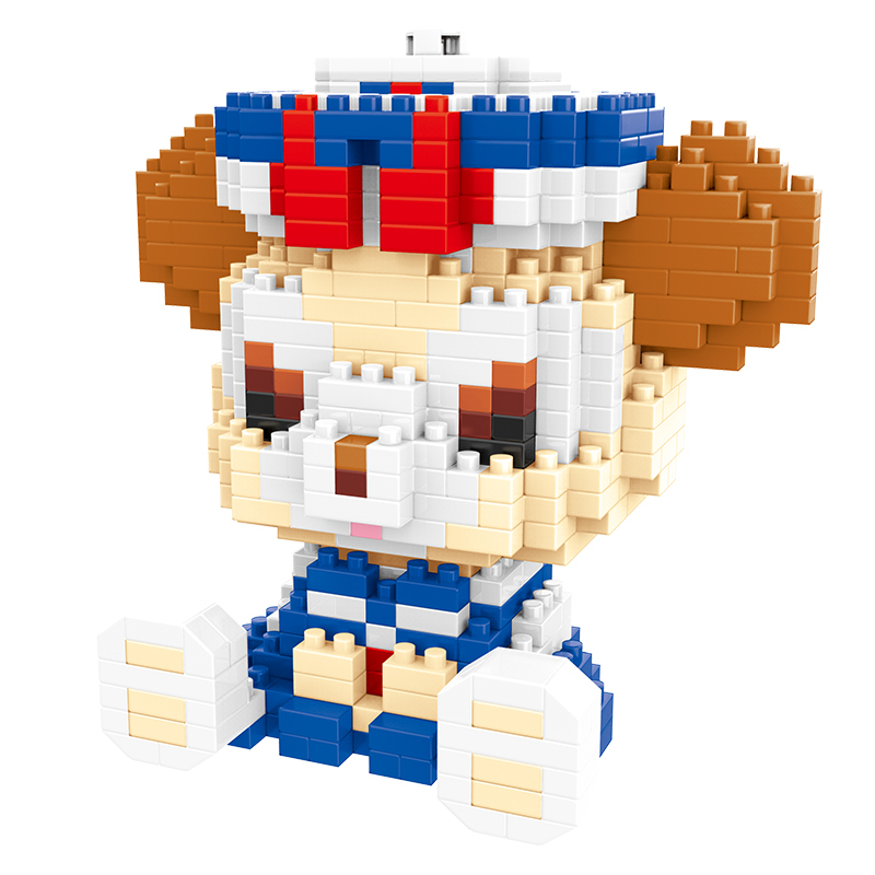 汇奇宝迪士尼卡通公仔积木公仔儿童小颗粒立体拼图拼装玩具益智智力