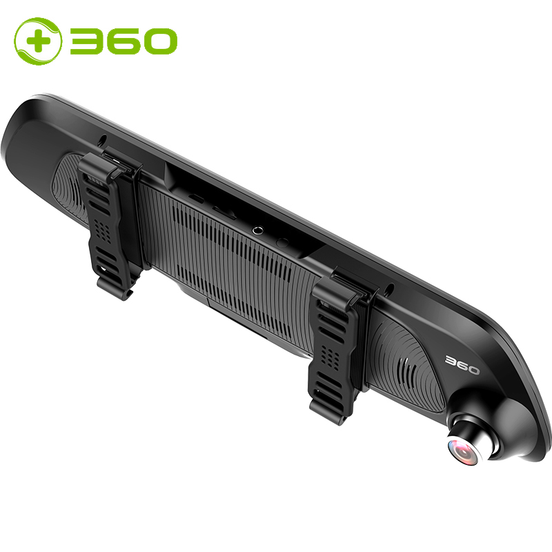 360行车记录仪M301前后双镜头后视镜版+16G闪迪C10高速内存卡 高清夜视倒车影像全景三合一