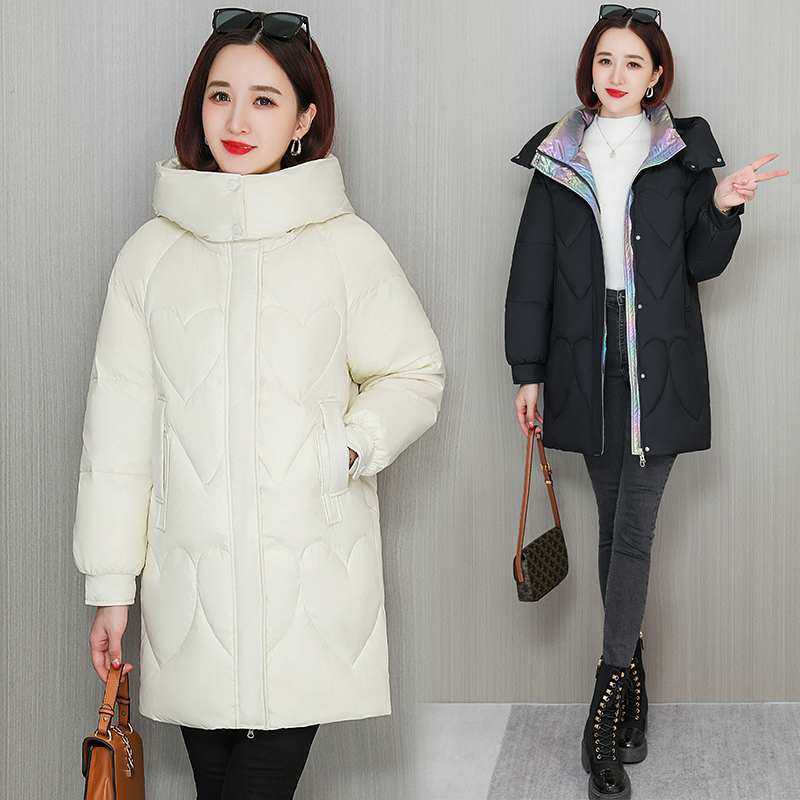 免费试穿 2024冬季雪中鹅羽绒服女新中长款小个子连帽时尚休闲白鸭绒品牌外套羽绒服女冬季中长款时尚连帽洋气修身大码外套高清大图