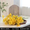 家居雏菊洋甘菊非洲菊波斯菊仿真花菊花人造绢花家居客厅|黄色 洋甘菊10枝(送玻璃花瓶)