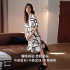猫人睡裙女夏季纯棉短袖中长款睡衣裙子夏天新款连衣裙家居服