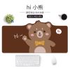 卡通异形-Hi小熊 80x40cm*3mm(长*宽*厚) 鼠标垫超大号办公家用游戏电脑桌垫可爱卡通小号键盘垫女加厚锁边