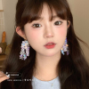 925纯银花朵瀑布耳钉银针女耳环耳饰学生礼物ins风创意气质