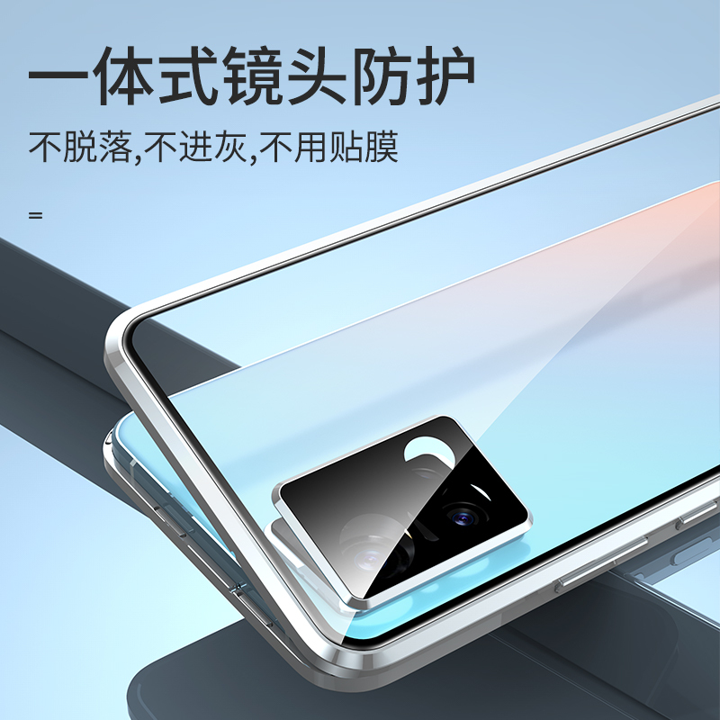 圣幻 vivos10pro手机壳s10保护壳全包防摔防爆手机套5g版vivos9男女新款透明壳磁吸双面玻璃自带镜头保护高清大图