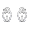 SWAROVSKI LIFELONG镀白金色细码耳环