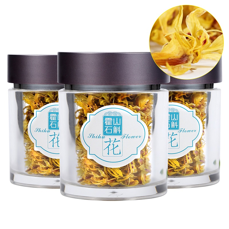 [徽元]霍山铁皮石斛花茶 类别其他 石斛干花15g 5g*3罐装 新鲜采摘 霍山石斛花茶 非云南石斛花 干花泡水苏宁自营