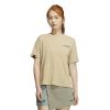 adidas 纯色户外运动短袖T恤 女款 草原棕 IC1966