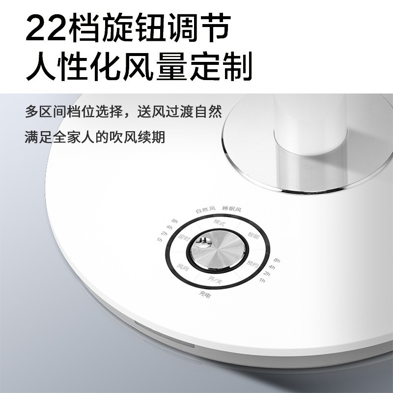 格力(GREE)电风扇家用遥控落地扇立式充电式卧室客厅可用直流变频22档风速7叶风扇办公室FSZ-3008Bbg7-WG